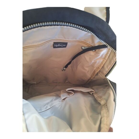 Kipling Black Ravier Medium City Backpack with plush monkey bag charm NWOT - Picture 7 of 12